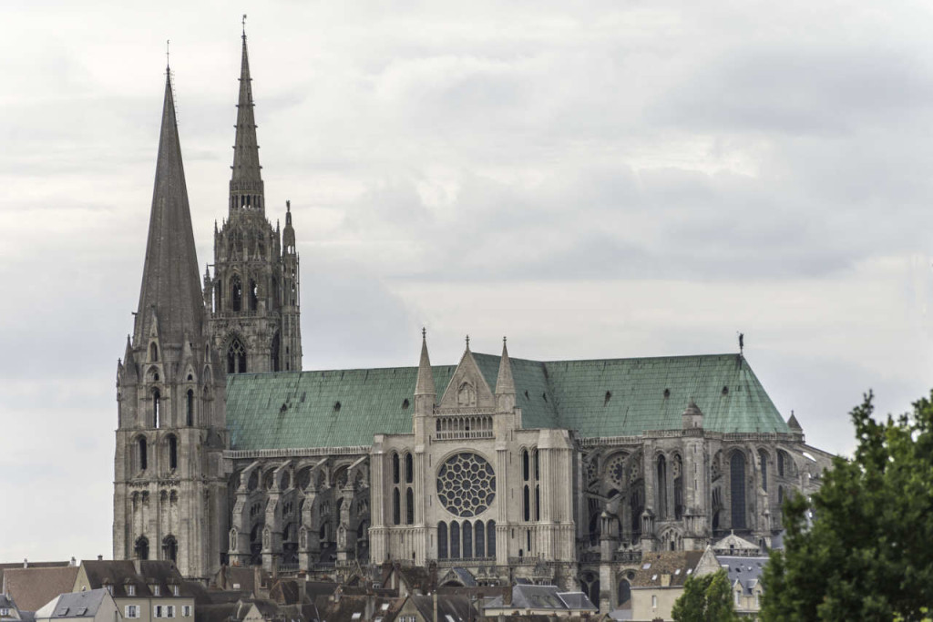 The south side of the Chartres Cathedral by Jill K H Geoffrion