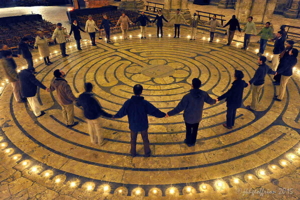 Praying the Labyrinth Together Chartres Cathedral by photographer Jill K H Geoffrion