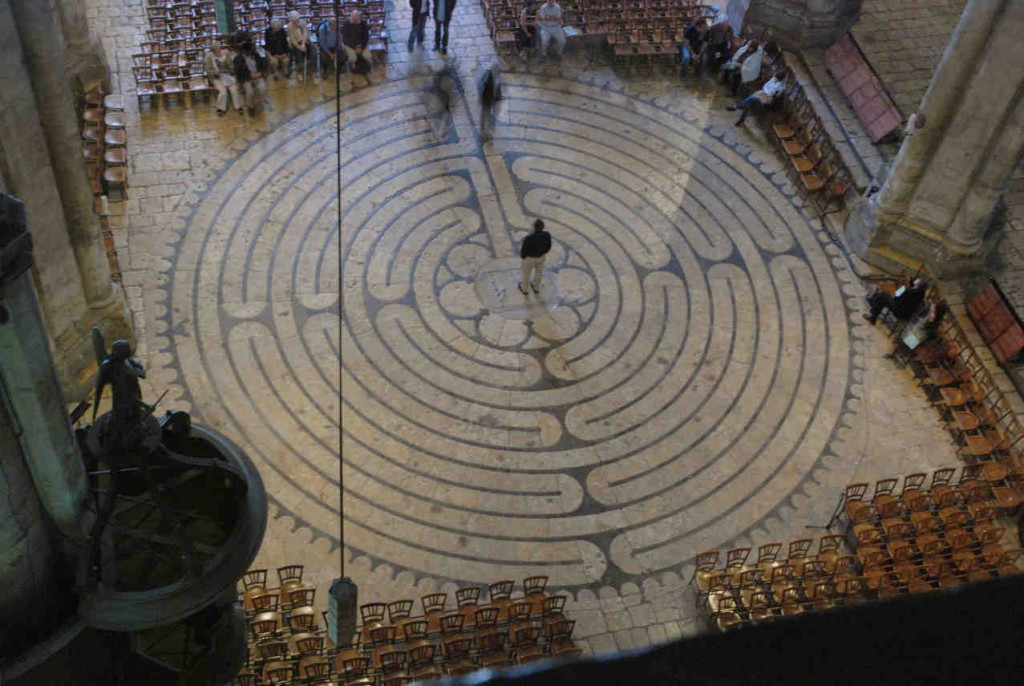 Labyrinth from the organ loft by Jill K H Geoffrion