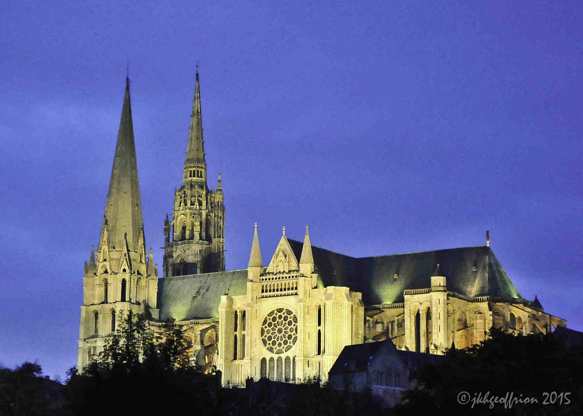 Chartres Cathedral at Dusk