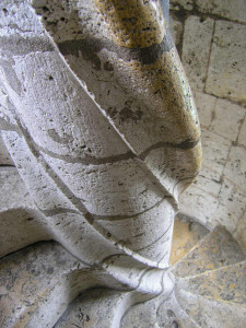 Stone bannister in the North Tower by photographer Jill K H Geoffrion