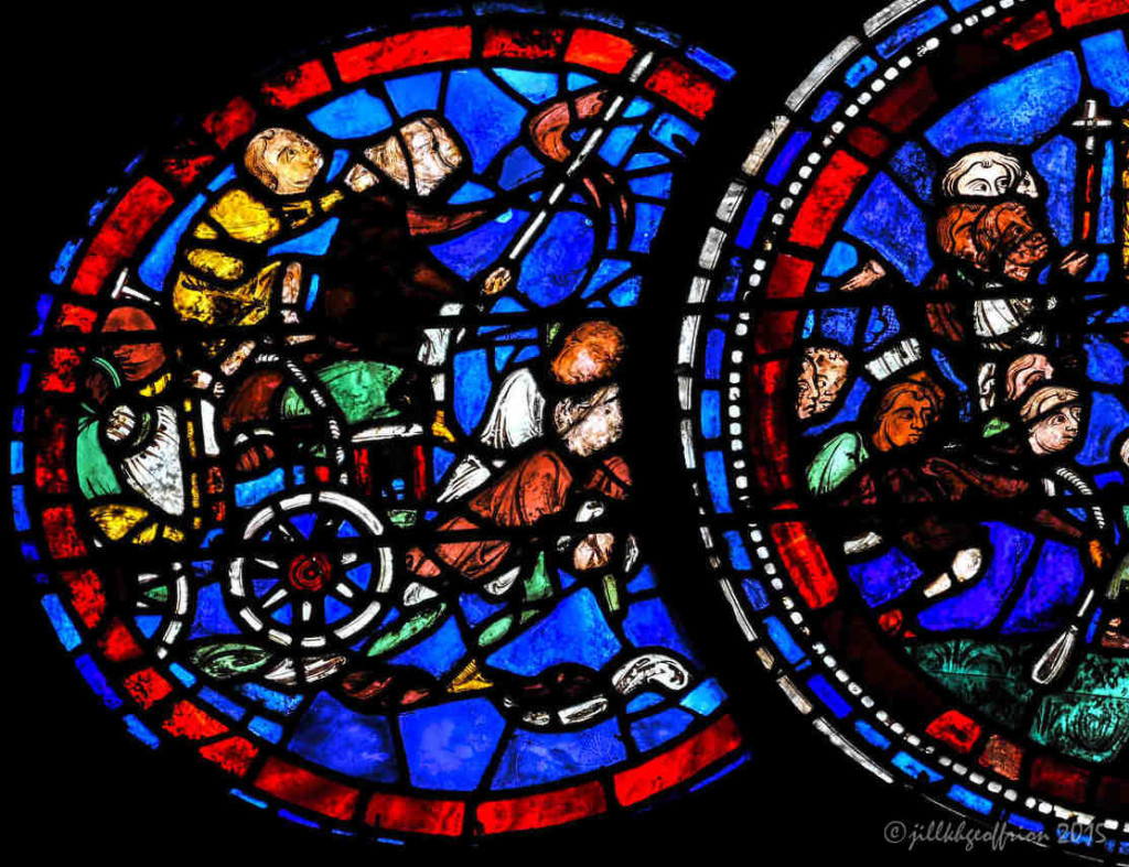 The Miracles of Mary Window (13th century) at Chartres Cathedral by Jill K H Geoffrion, photographer