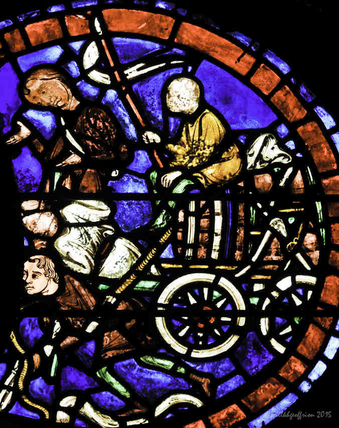 Miracle of Mary Window at Chartres Cathedral by Jill K H Geoffrion, photographer