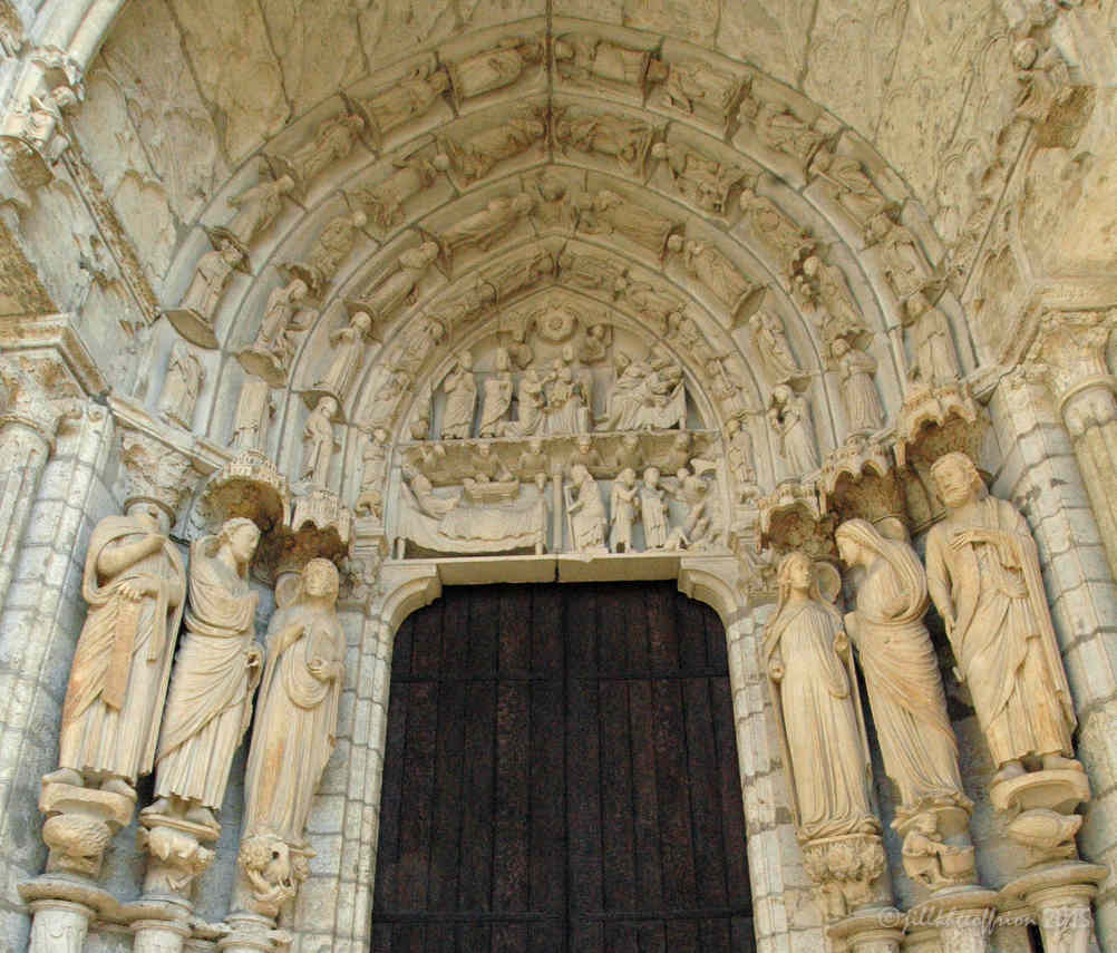 The Northeast Portal at Chartres Cathedral by photographer Jill K H Geoffrion