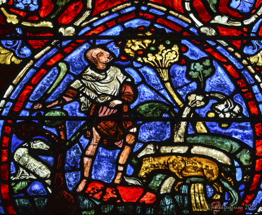 Prodigal son tending the swine at Chartres Cathedral by photographer Jill K H Geoffrion