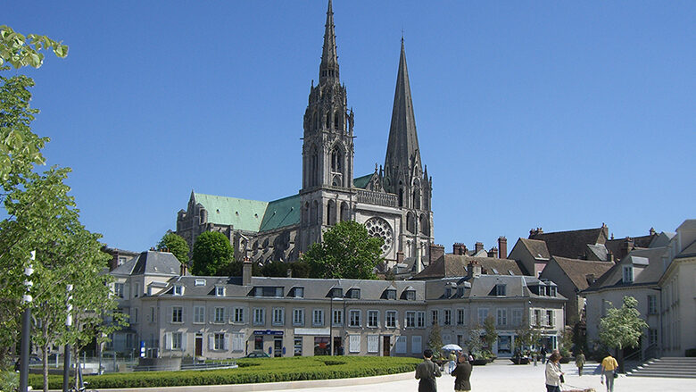 Approaching Chartres Cathedral by Jill K H Geoffrion