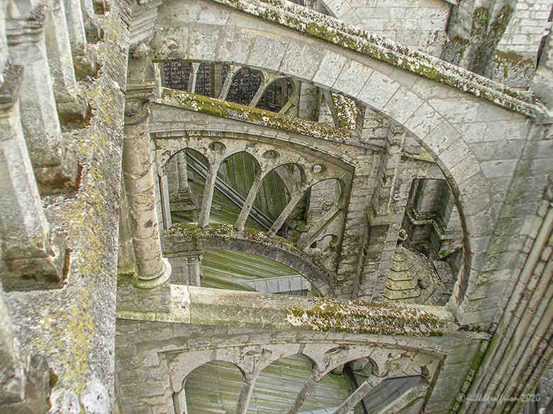 Flying Buttresses at Chartres by Jill K H Geoffrion
