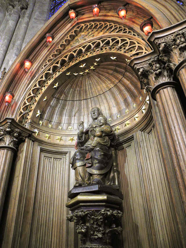 Notre Dame du Pilier at Chartres Cathedral by photographer Jill K H Geoffrion