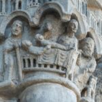 The Nativity, W Capital Frieze, Chartres Cathedral