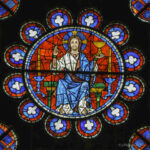Christ, The South Rose, chartres by Jill Geoffrion