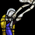 Mary holds Jesus's hands after his death, Chartres by Jill Geoffrion